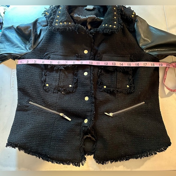 Venus size small tweed faux leather jacket - Picture 5 of 8